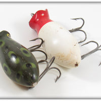Creek Chub Frog & Red Head White Dive Bomber Kreeker Pair