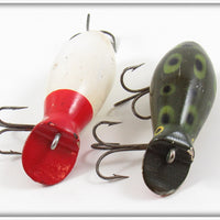 Creek Chub Frog & Red Head White Dive Bomber Kreeker Pair