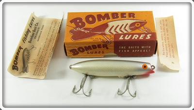 Vintage Bomber Bait Co Silver Mullet Jerk Lure In Box 