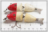 Creek Chub Red Head White Baby Wigglefish Pair