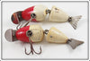 Creek Chub Red Head White Baby Wigglefish Pair