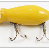 Vintage Creek Chub Solid Yellow Dive Bomber Kreeker Lure
