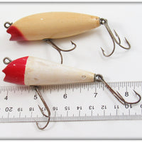 Creek Chub Red Head White Open Mouth Shiner & Baby Open Mouth Shiner Pair