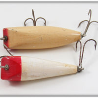Creek Chub Red Head White Open Mouth Shiner & Baby Open Mouth Shiner Pair