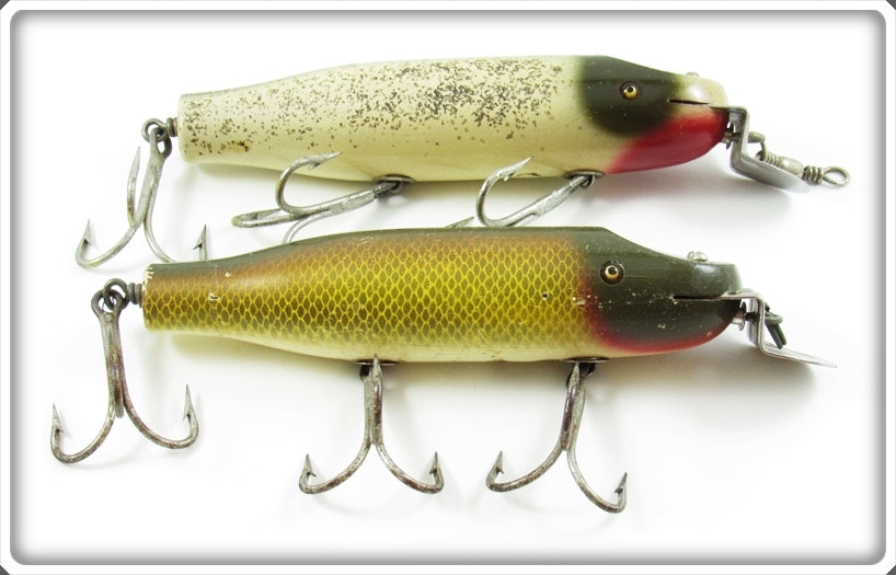 Vintage Creek Chub Golden Shiner & Silver Flash Striper Pikie Lure Pair