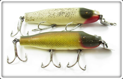 Vintage Creek Chub Golden Shiner & Silver Flash Striper Pikie Lure Pair