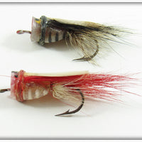 Heddon Grey And White Bass Bug Spook Pair 974