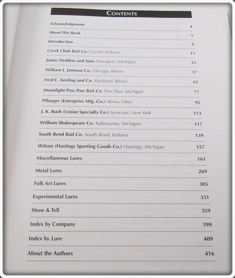 Fishing Lure Collectibles An Encyclopedia Of The Early Years Book