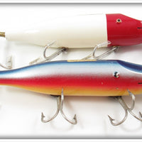 Vintage Creek Chub Red Head White & Rainbow Striper Pikie Lure Pair