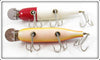 Creek Chub Red Head White & Rainbow Striper Pikie Pair