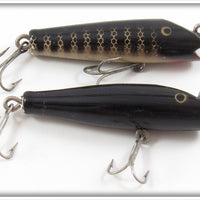 Creek Chub Black Scale & Solid Black Spinning Darter Pair