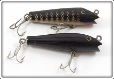 Creek Chub Black Scale & Solid Black Spinning Darter Pair