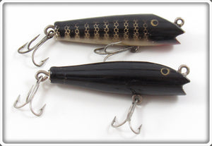 Creek Chub Black Scale & Solid Black Spinning Darter Pair