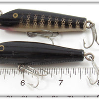 Creek Chub Black Scale & Solid Black Spinning Darter Pair