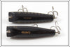Creek Chub Black Scale & Solid Black Spinning Darter Pair