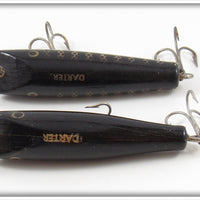 Creek Chub Black Scale & Solid Black Spinning Darter Pair