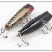 Creek Chub Black Scale & Solid Black Spinning Darter Pair