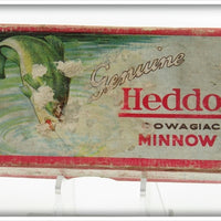 Vintage Heddon Dowagiac Minnow Empty Unmarked Down Bass Box