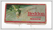 Vintage Heddon Dowagiac Minnow Empty Unmarked Down Bass Box