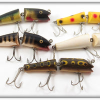 Vintage Creek Chub Jointed Darter Lot Of Five Lures