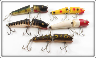 Vintage Creek Chub Jointed Darter Lot Of Five Lures