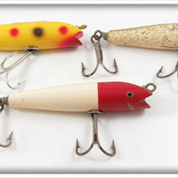 Vintage Creek Chub Saltwater Darter Lot Of Three Lures