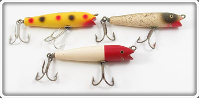 Vintage Creek Chub Saltwater Darter Lot Of Three Lures