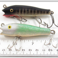 Creek Chub Shad Midget Darter & Black Scale Concave Belly Darter Pair