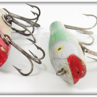 Creek Chub Shad Midget Darter & Black Scale Concave Belly Darter Pair