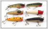 Vintage Creek Chub Spinning Darter Lot Of Six Lures