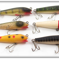 Vintage Creek Chub Spinning Darter Lot Of Six Lures