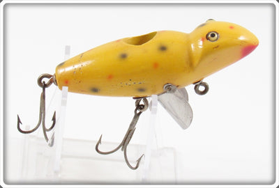 Vintage Creek Chub Yellow Spotted Baby Jigger Lure