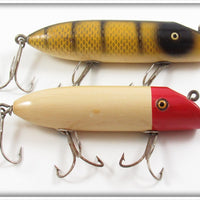 Vintage Shur Strike Chain Perch & Red Head White Bass Oreno Lure Pair