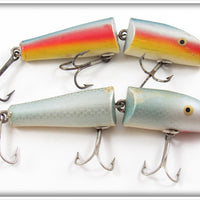 Creek Chub Rainbow & Mullet Or Shad Jointed Darter Lure Pair 