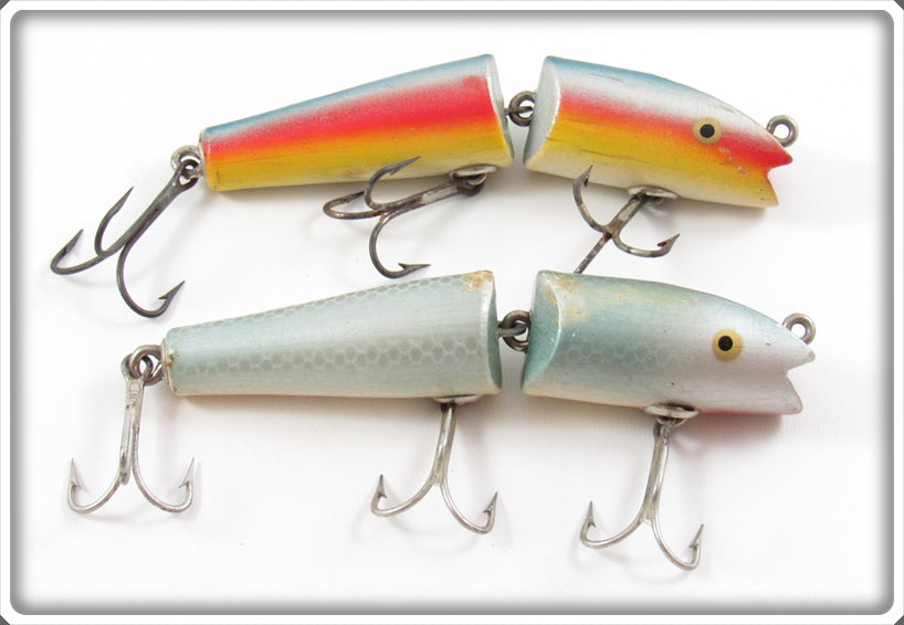 Creek Chub Rainbow & Mullet Or Shad Jointed Darter Lure Pair 
