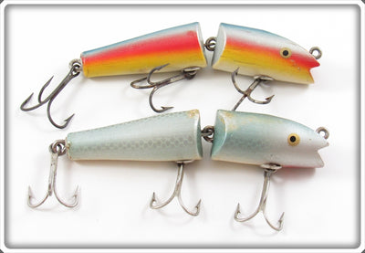 Creek Chub Rainbow & Mullet Or Shad Jointed Darter Lure Pair 
