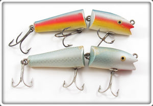 Creek Chub Rainbow & Mullet Or Shad Jointed Darter Lure Pair 