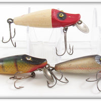 Shur Strike Red Head, Perch & Redside River Master Lure Lot Of Three