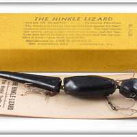 Vintage Joe B. Hinkle Black The Hinkle Lizard Lure In Box