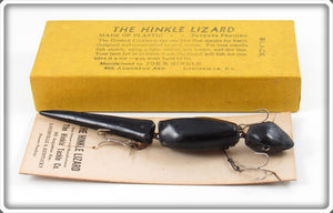 Vintage Joe B. Hinkle Black The Hinkle Lizard Lure In Box