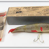 Vintage C.C. Roberts Glass Eye Natural Mud Puppy Lure In Box 