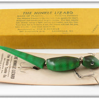 Vintage Joe B. Hinkle Green The Hinkle Lizard Lure In Box