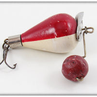 Vintage Water Witch Co Red & White Small Size Lake George Floater Lure