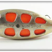 Vintage South Bend Chrome & Orange Sun Spot Spoon Lure