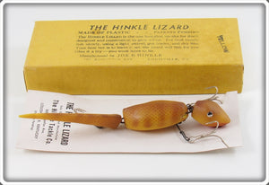 Vintage Joe B. Hinkle Yellow The Hinkle Lizard Lure In Box