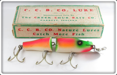 Creek Chub Rainbow Fire Jointed Striper Pikie In Box 6831