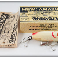 Mason Fish Lure Co White Red Gill Mason Deluxe Salmon Plug Lure In Box