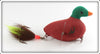 Gopher Bait Co Green & Brown Flocked Musky Duckling In Box