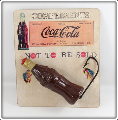 Coca-Cola Soda Bottle Novelty Lure On Card