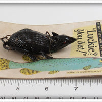 Itchy Novelty Company Lucky Lure Black Mouse On Card